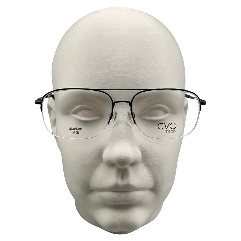 Clearvision CVO T 5617 Gunmetal Titanium XL Fit Eyeglasses Frames 57-16-150